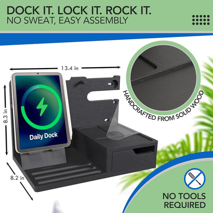 Nightstand Organiser | Tech Charging Station & Valet Tray
