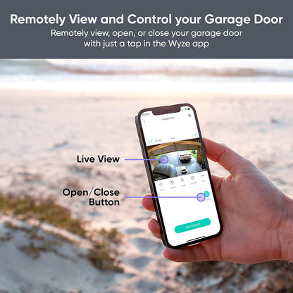 WYZE Smart Garage Door Opener w/Built-in HD Video, Remotely Control Garage Door, 1080p HD Video w/Color Night Vision, Two-Way Audio