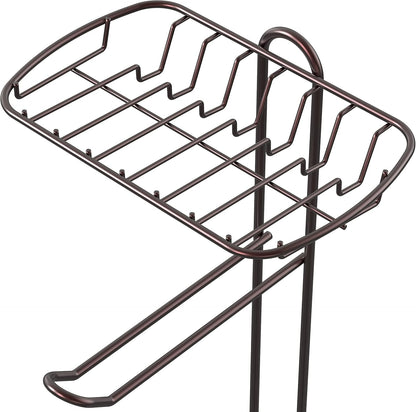 Freestanding Chrome Toilet Paper Stand | Modern Bathroom Roll Holder