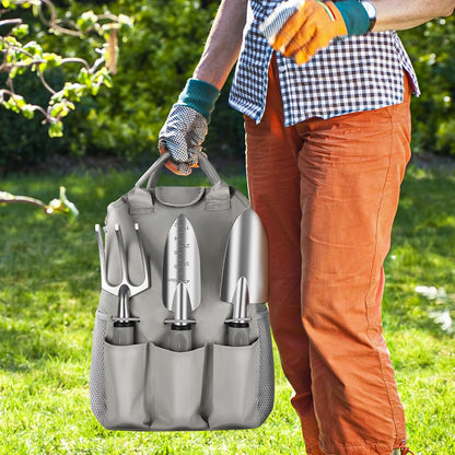 PHIRAH Garden Tool Set, 7PCS Garden Tools Set with Twist Tie for Women and Men, Gardening Kit with Hand Tools, Landscaping Essentials, Starter Kit for Lawn Care, Perfect Gift for Gardeners