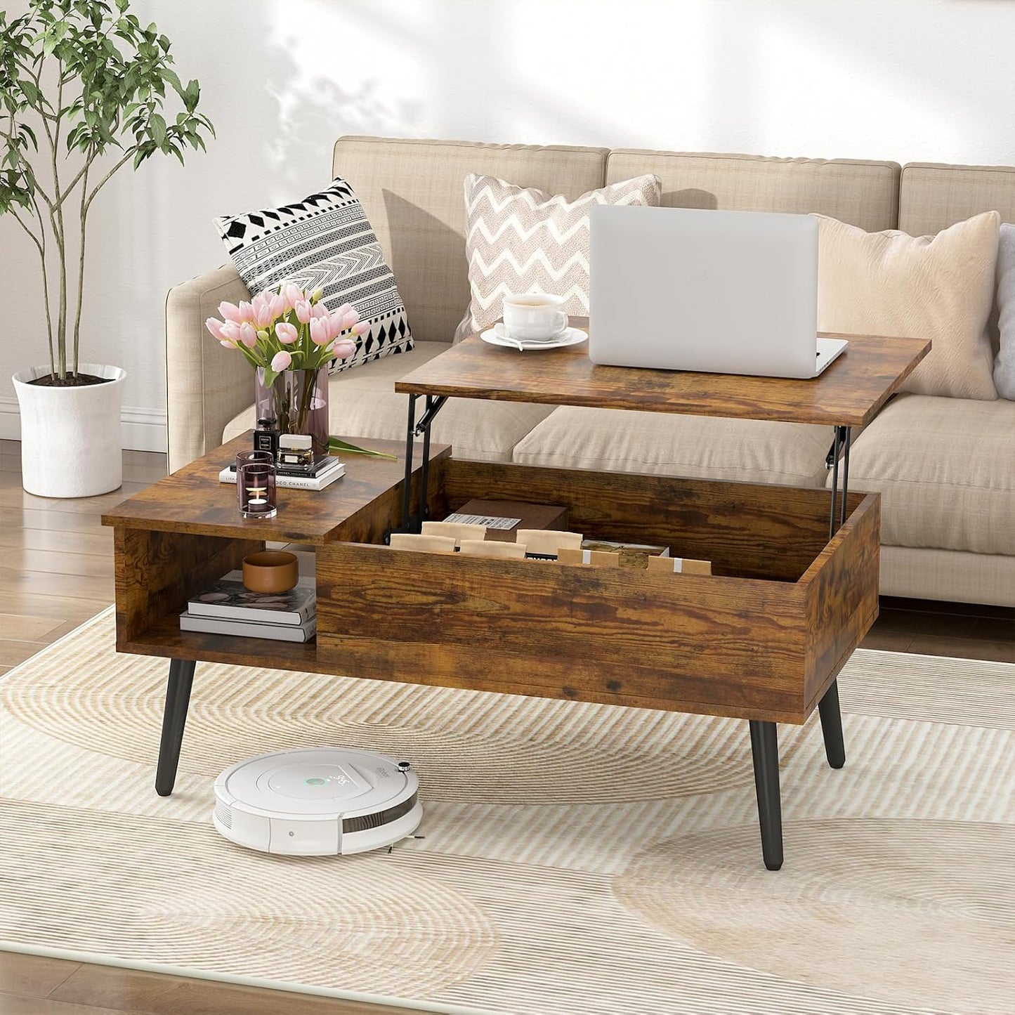 Lift Top Coffee Table | Functional Living Room Storage Desk