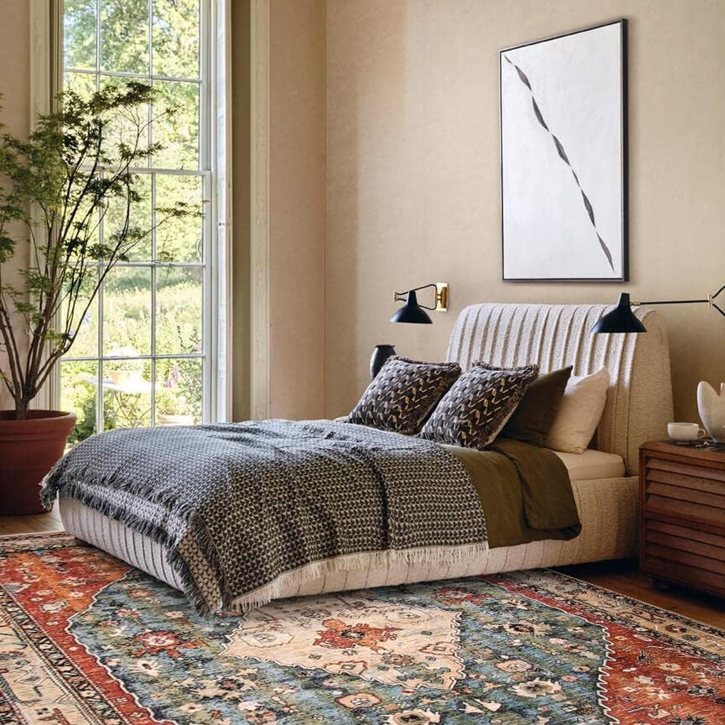 Boho Area Rug - Soft Shag Rug for Living Room | Non-Slip | Australia