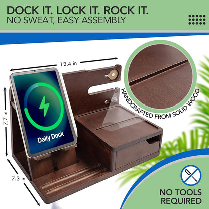 Nightstand Organiser | Tech Charging Station & Valet Tray