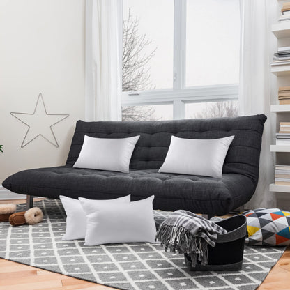 NY Threads Throw Pillows Insert (Pack of 4, White) - 45 x 45 cm Bed and Couch Pillows - Indoor Decorative Pillows