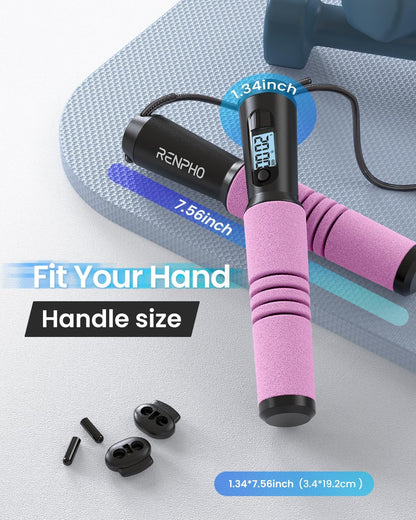Smart Jump Rope with LCD Counter - Digital Cardio Fitness Tracker