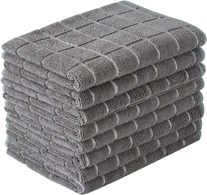 Microfiber Kitchen Towels Set of 8 | Super Absorbent Dish Cloths