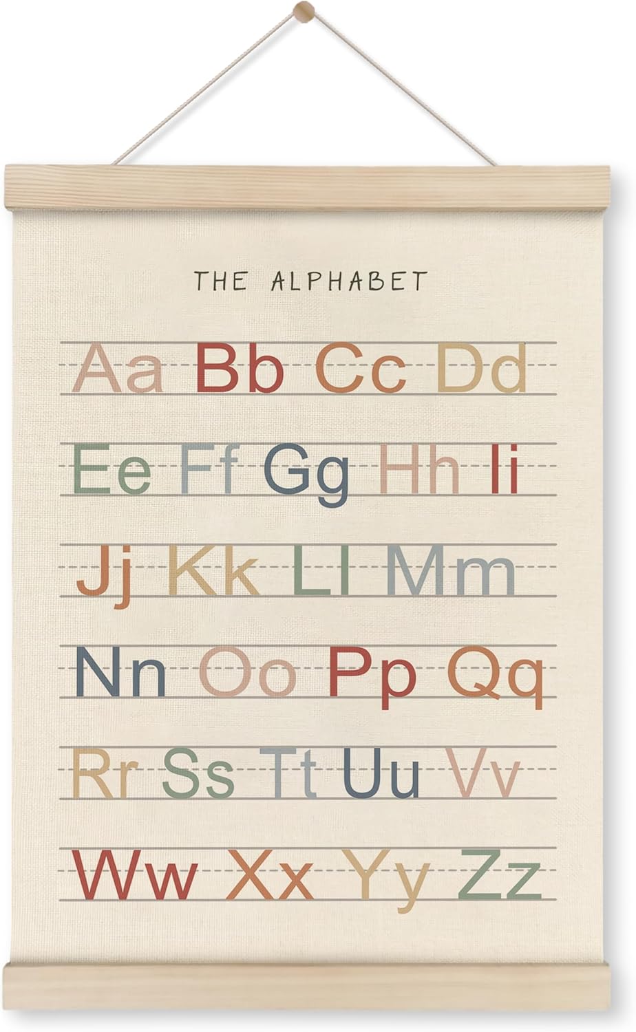 Alphabet, Numbers, Nursery Wall Art Decor | Linen Canvas Prints | Australia