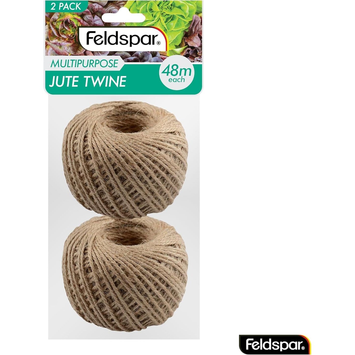 Feldspar Garden Jute String Twine 2-Pieces Set, 2 x 48 Meter