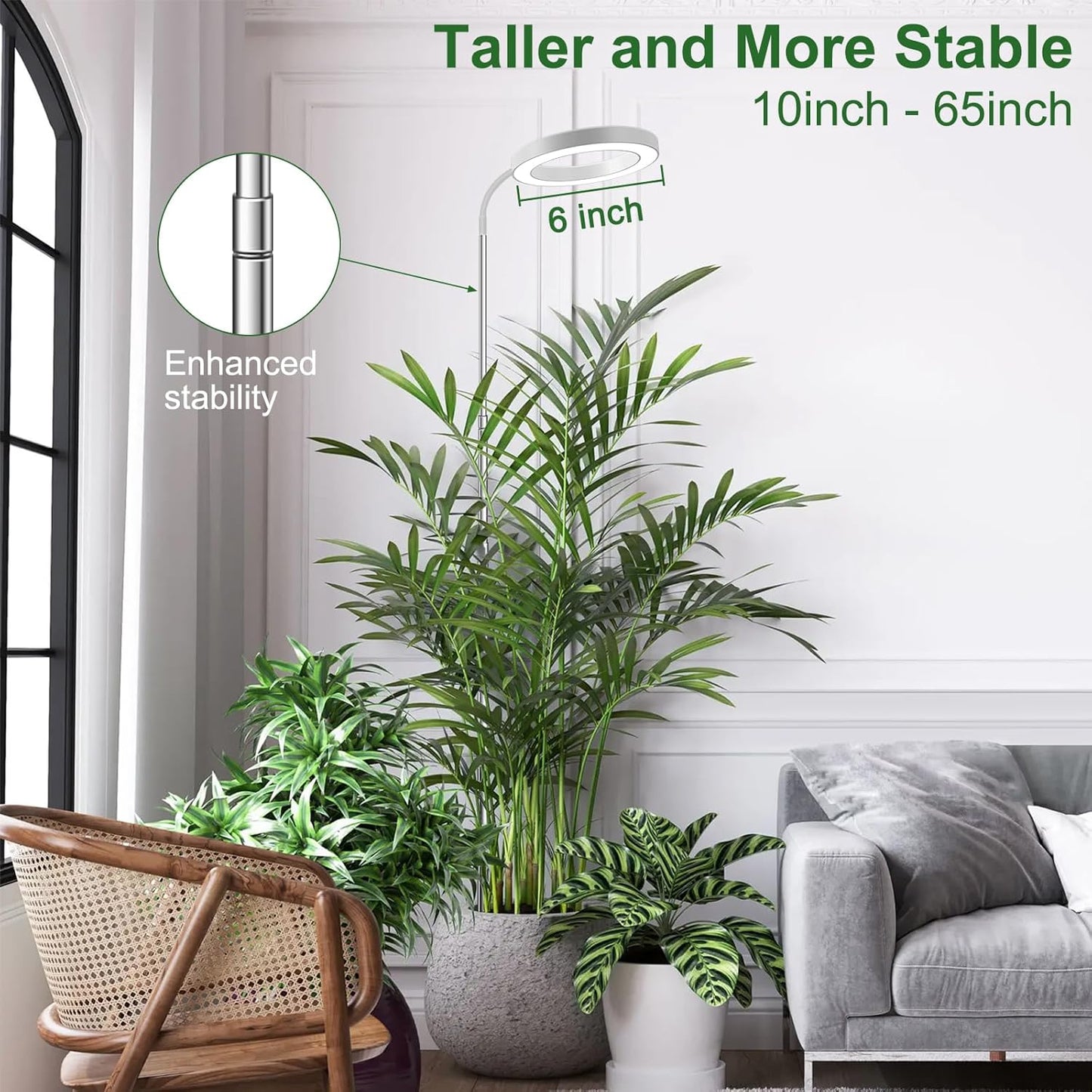 Height Adjustable Grow Light | Timer | 6500K