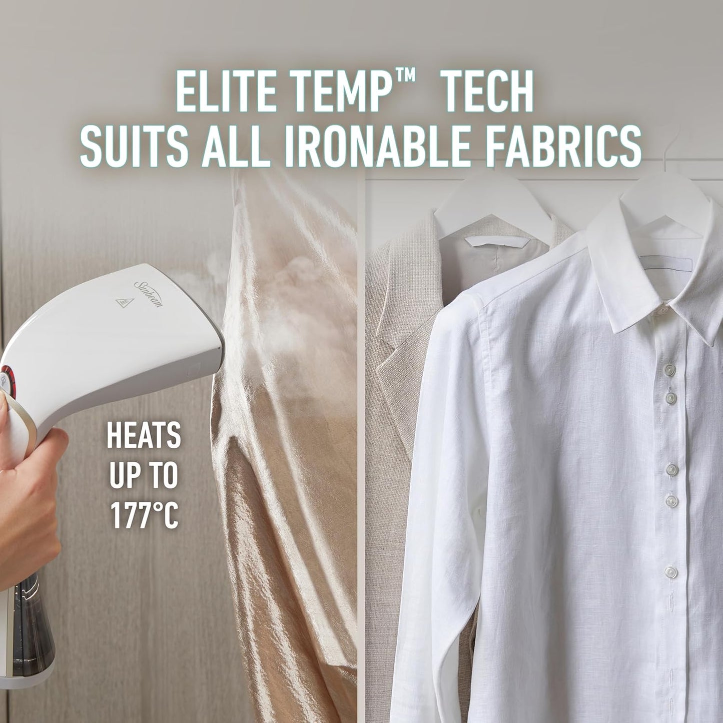 Sunbeam Power Steam Handheld Garment Steamer | Fast Wrinkle Remover