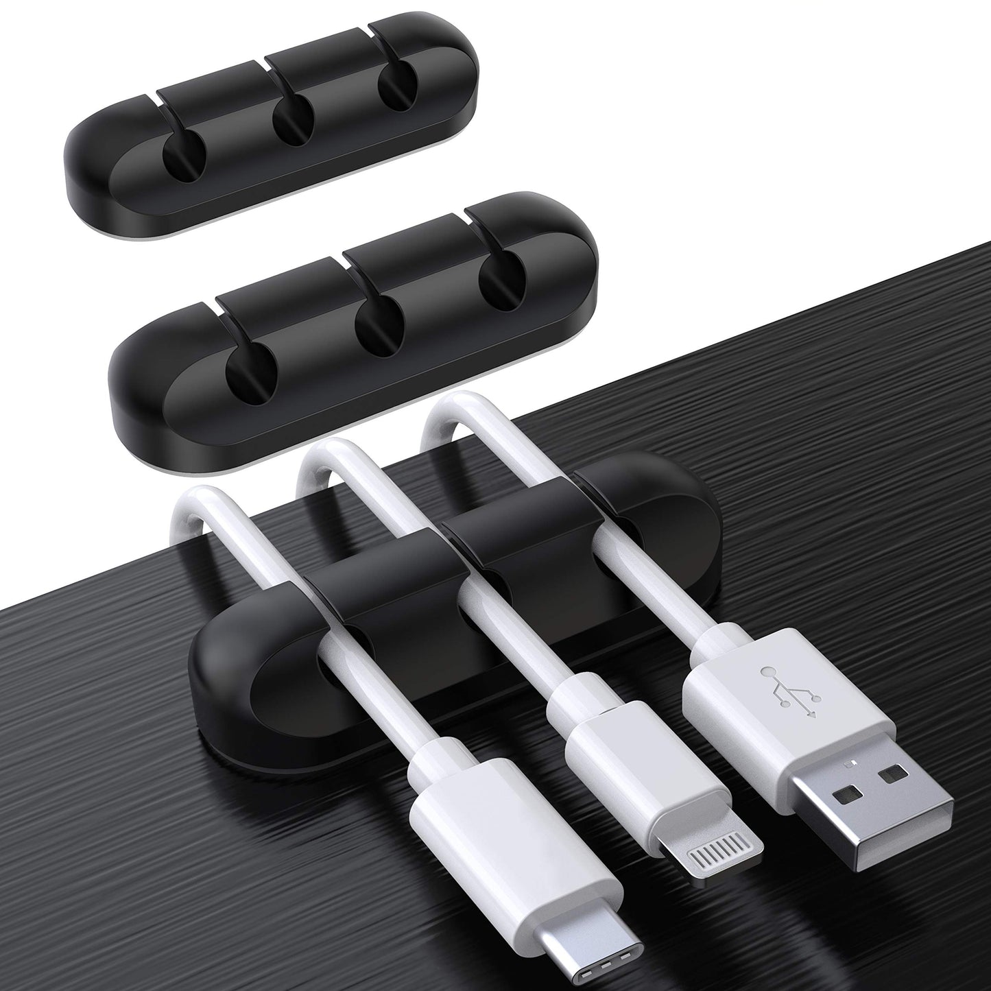 Cable Holder Clips | Desk Cord Organizer | Wire Management Solution