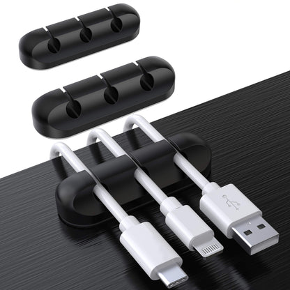 Cable Holder Clips | Desk Cord Organizer | Wire Management Solution