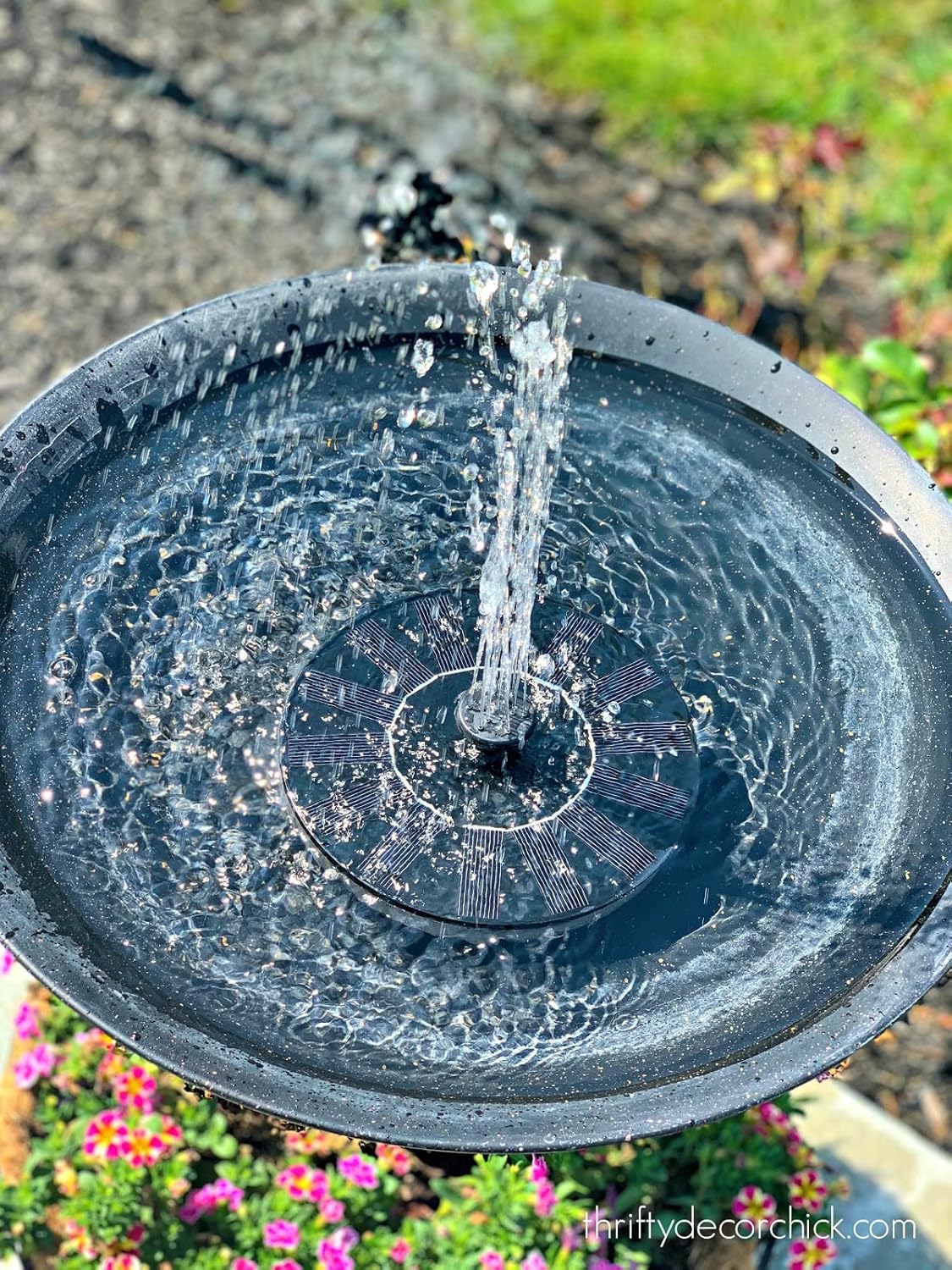 Solar Fountain, Solar Powered Bird Bath Fountain Pump with 4 Nozzles 1.4W Solar Panel Kit Water Pump, Outdoor Watering Submersible Pump for Pond, Pool, Garden, Fish Tank