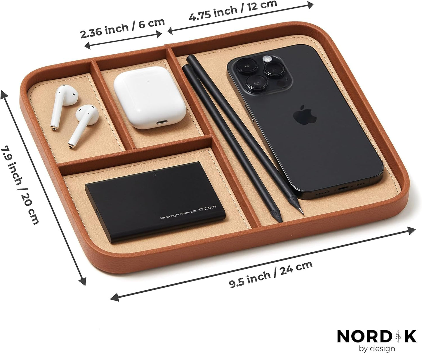 Modern Catchall Tray | Premium Leather EDC Organiser