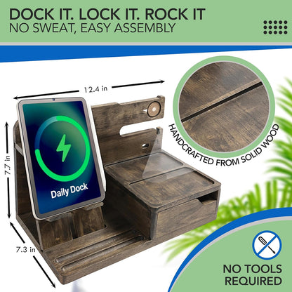 Nightstand Organiser | Tech Charging Station & Valet Tray