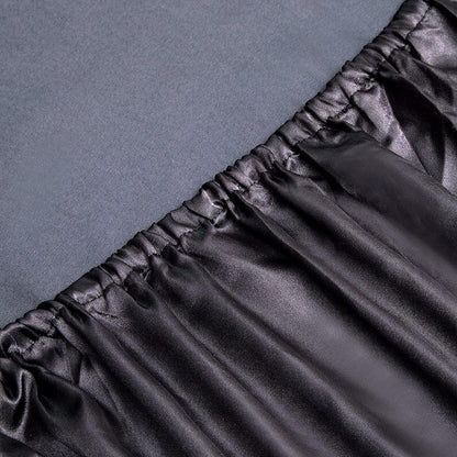 ForZzz 2000TC Art Silk Satin Queen Sheet Set Hotel 4 Pieces Fitted/Flat Sheet Bedding Set(Black,Queen)
