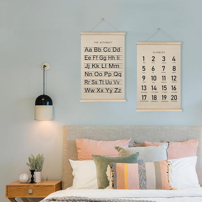 Alphabet, Numbers, Nursery Wall Art Decor | Linen Canvas Prints | Australia