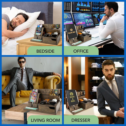 Nightstand Organiser | Tech Charging Station & Valet Tray