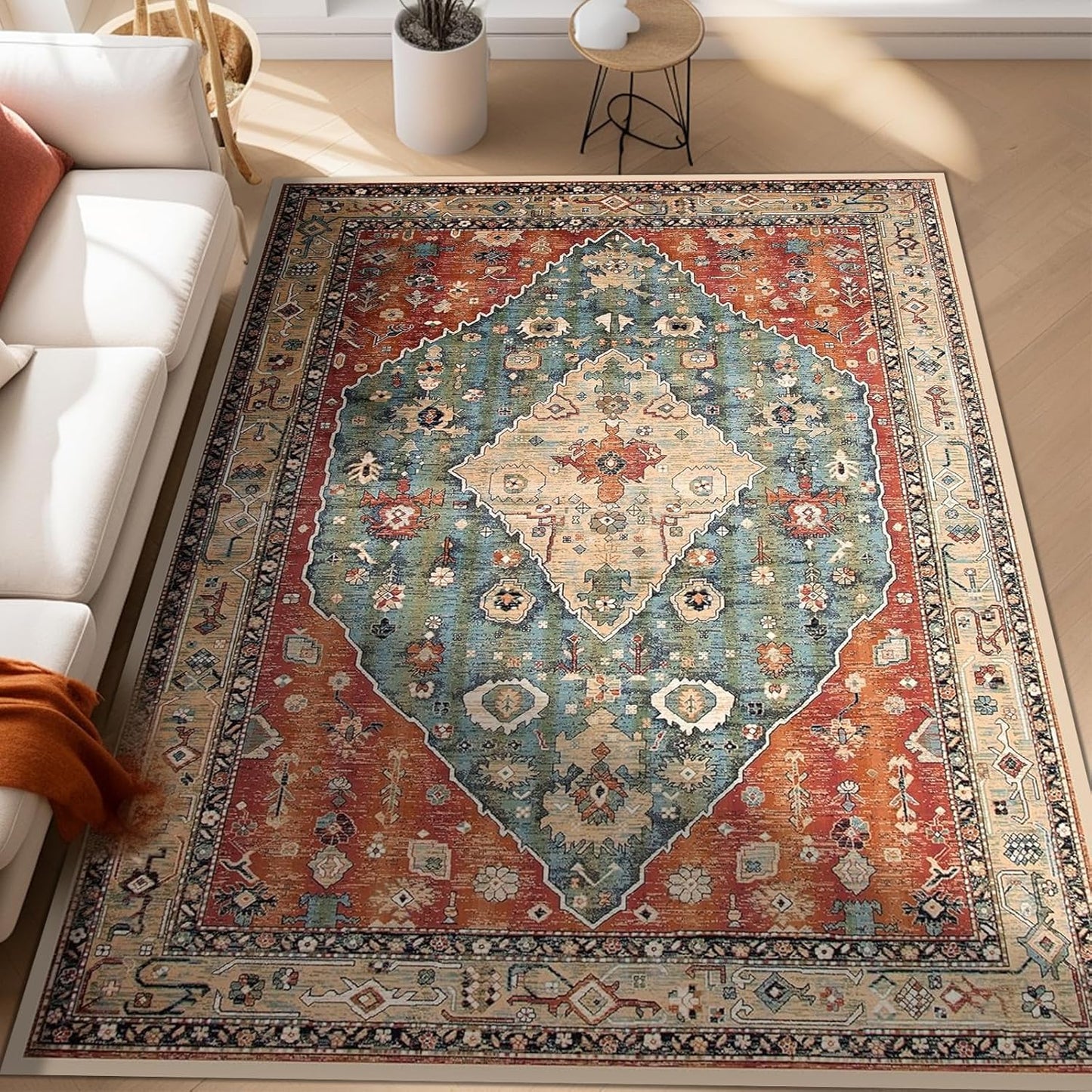 Boho Area Rug - Soft Shag Rug for Living Room | Non-Slip | Australia