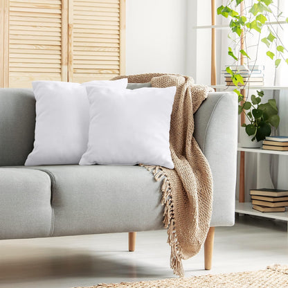 NY Threads Throw Pillows Insert (Pack of 4, White) - 45 x 45 cm Bed and Couch Pillows - Indoor Decorative Pillows