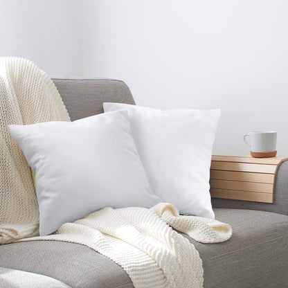 NY Threads Throw Pillows Insert (Pack of 4, White) - 45 x 45 cm Bed and Couch Pillows - Indoor Decorative Pillows