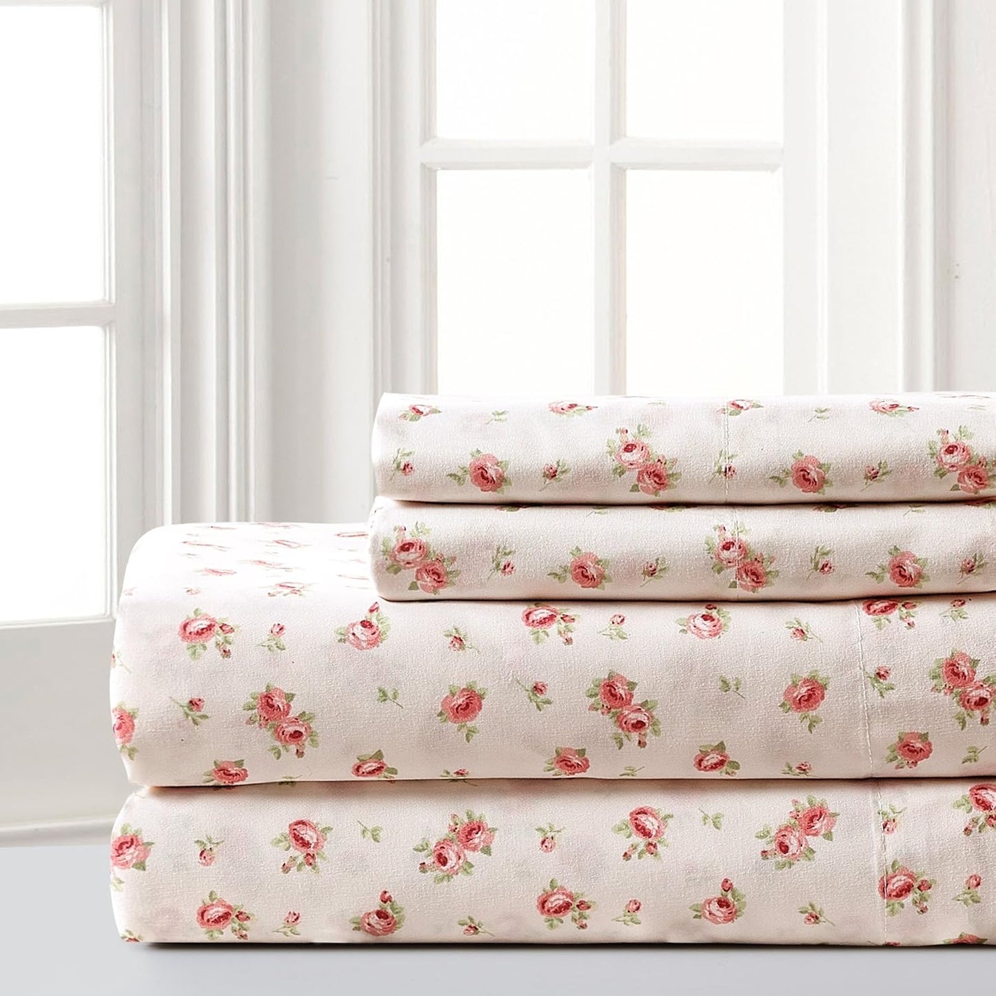 Modern Threads Silky Soft Microfiber and Wrinkle Free Sheets - Luxurious Microfiber Bed Sheets Includes Flat Sheet, Fitted Sheet with Deep Pockets, & Pillowcases Ivory, Queen
