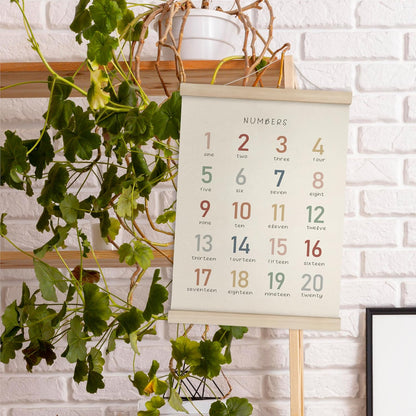 Alphabet, Numbers, Nursery Wall Art Decor | Linen Canvas Prints | Australia