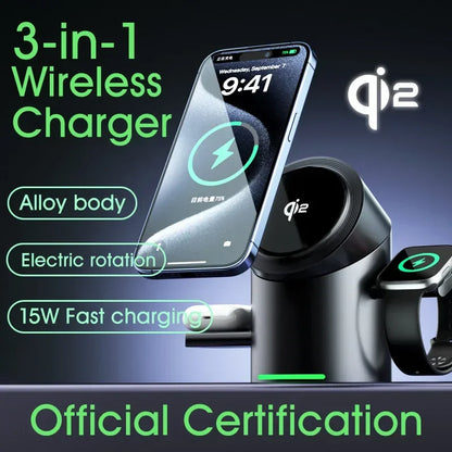 Fast Magnetic Wireless Charging Station – Compatible with iPhone & Apple Devices