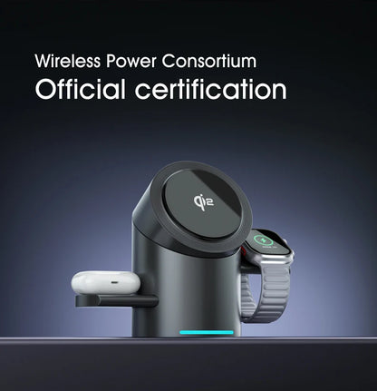 Fast Magnetic Wireless Charging Station – Compatible with iPhone & Apple Devices
