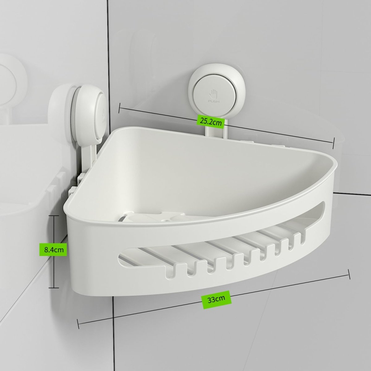 corner wall caddy dimensions