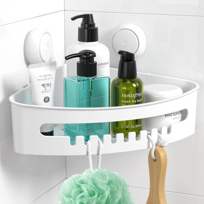 corner shower suction caddy I white
