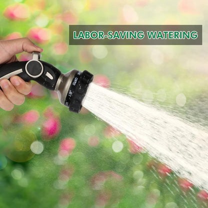 9-Pattern Metal Spray Gun – High-Pressure Hose Nozzle for Lawn, Car & Pets
