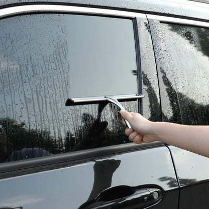 Squeegee on car Window for Clear Visibility